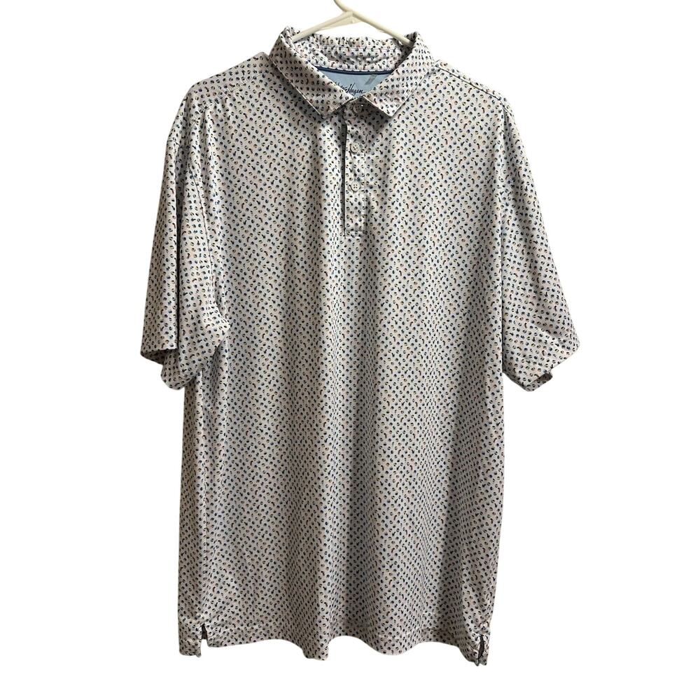 Walter Hagen Performance 11 XL Golf Polo Beach Ball Tropical Drink Print Shirt